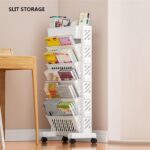 5 Tier Storage Rack, Multilayer Large Capacity Storage Shelf Organizer with Wheels, Multifunctional Storage Carts for Kitchen, Office, Living Room, Bathroom - Image 3