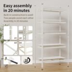 WWI Storage Shelves Metal Shelves Steel Rack 180cm Five Layers Metal Rack Metal Rack Height Adjustable Rack (WHITE, 120 * 40) - Image 7