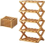 5-Tier Narrow Shoe Rack - Foldable Storage Shelf for Shoes Space-Saving Design Ideal for Home Office Students Adults & Women - Perfect Indoor nization Solution