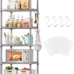 6 Tier Shelving Unit Adjustable Storage Shelf Metal Storage Rack Wire Storage Shelves 16.54" L x 11.82" W x 63" H for Pantry Closet Kitchen Laundry (Silver, 6 Tier)