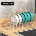 Dish Rack Plates Holder 2-Pack Set – Plate and Bowl Organizer for Cabinet Space Saver, Pan Lid Organizer, Kitchen Storage for Plates, Bowls, Cups, Lids, Cutting Boards, and Spatulas - Image 7