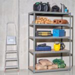 5-Tier Storage Shelves, Garage Storage, Boltless Assembly, Adjustable Shelving Unit, for Shed Warehouse Basement Kitchen - Image 2