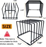 Kitchen Organizer Rack - 5-Slot Heavy-Duty Cutting Board and Bakeware Holder, Adjustable Stainless Steel Compartments Holder, Rust-Resistant with Anti-Slip Feet for Countertop or Cabinet Storage - Image 8