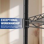 WORKPRO 5-Tier Storage Shelves, Metal Wire Shelving Unit, 44 cm W x 29 cm D x 131 cm H, 250 kg Load Capacity, Adjustable Shelf Rack for Kitchen Pantry Closet Garage - Image 7