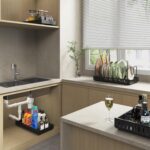 2pcs Pots and Pans Organizer Under Cabinet,Sliding Pot Lid Holder and Pan Rack in Kitchen,Pull Out Cabinet Organizer for Pot Lid,Bakeware,Dishes,Kitchen Organizer for Counter and Cabinet (Black) - Image 8
