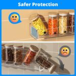 NIUBEE Wall Mounted Spice Rack Organizer,3 Pack Clear Acrylic Spice Shelf Storage Holder,Hanging Seasoning Rack Organizer for Wall Kitchen Pantry Cabinet Door - Image 4