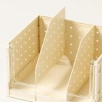 Foldable Desktop Bookshelf - Cream Tabletop Book Organizer with Multi-Storage, Space-Saving Design for Office, Home & Classroom, Compact Shelf for Books, Art Supplies & Stationery (Easy Assembly) - Image 7