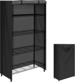 Storage Shelving Unit Cover, Waterproof Protective Outdoor Indoor Shelf Cart Cover With Zipper (36" Wx18 Dx72 H)