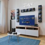 You Have Space Black Floating Shelves for Wall, 34 Inch Video Games CD DVD Storage Shelves, Cube Storage Organizer Shelf Set of 3 - Image 5