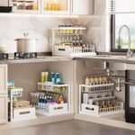Under Sink Organizer, 2 Pack Pull Out Under Cabinet Storage, 2-Tier Metal Slide Out Sink Organizer for Kitchen & Bathroom, Height Adjustable, Easy Installation - Image 7