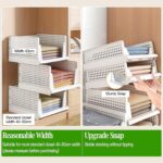 Moonmen Stackable Collapsible Plastic Closet Organizer Drawers, Foldable Storage Bins with Slide Rail Tool-Free, Waterproof Thickened PP Space-Saving Container for Home Bedroom Bathroom Kitchen Office - Image 4