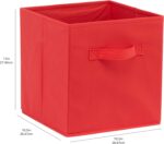 Amazon Basics Foldable Storage Cubes, 6-Pack, Red, 26.6 x 26.6 x 27.9 cm - Image 5