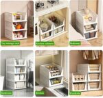 Moonmen Stackable Collapsible Plastic Closet Organizer Drawers, Foldable Storage Bins with Slide Rail Tool-Free, Waterproof Thickened PP Space-Saving Container for Home Bedroom Bathroom Kitchen Office - Image 7