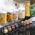 U HOOME Cabinet Storage Shelf Rack, Expandable Stackable Kitchen Cupboard Organiser for Tableware Seasoning Cupboard, Plate, Dish, Counter & Pantry Organizer - Image 5
