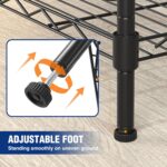 WORKPRO 5-Tier Storage Shelves, Metal Wire Shelving Unit, 44 cm W x 29 cm D x 131 cm H, 250 kg Load Capacity, Adjustable Shelf Rack for Kitchen Pantry Closet Garage - Image 6