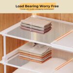 Beauenty 1Pcs Stackable Closet Tension Shelf for Wardrobe, Expandable Metal Storage Rack Adjustable Organizer DIY Divider Separator for Cabinet Wardrobe Cupboard Kitchen(53-88cm/25cm wide) - Image 7