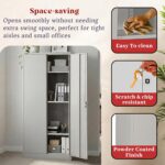RIGID OEM Steel Office Cupboard | Professional Metal Storage Cabinet for Files, Pre Assembled | Adjustable Internal Shelves, Secure Locking System, Industrial Grade Build, Grey (39D x 85W x 180H CM) - Image 5