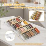 SKY-TOUCH Spice Drawer Rack, 4 Tier- 2 Set (8 Pcs) Expandable From 11" to 22" Clear Acrylic Seasoning Jars Drawers Organizer, Kitchen Drawers, Cabinets Countertops Expandable Storage for Spice Jars - Image 7