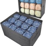 Closet Organizer, 12-Cell Drawer Storage Box for Clothes Jeans Pants Sweaters Towels T-Shirts, Wardrobe Shelf Divider for Home Closet Storage, Foldable Durable Fabric Organizer, 1 Pcs Gray