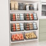 THE WHITE SHOP 2 Pack Stackable Can Rack Organizer for Pantry Storage,Can Dispensers with 4 Adjustable Dividers, 2-Tier Metal Wire Basket Beverage Pop Soda Rack for Kitchen Cabinet Pantry, Black L - Image 7
