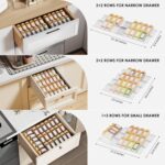 Jadehom Spice Drawer Organizer, 4Tier Clear Acrylic Expandable From 13" to 26" Seasoning Jars Drawer Insert, Kitchen Drawer Spice Rack Tray for Cabinet/Countertop - Image 5