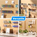 NIUBEE Wall Mounted Spice Rack Organizer,3 Pack Clear Acrylic Spice Shelf Storage Holder,Hanging Seasoning Rack Organizer for Wall Kitchen Pantry Cabinet Door - Image 6