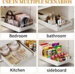 Pull Out Cabinet Organizer Fixed with Adhesive Nano Film, Slide Out Dish Drying Rack for Kitchen Cabinets, Pull Out Drawer for Kitchen Under Sink Organizer - Image 8