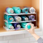 YouCopia UpSpace Water Bottle and Travel Mug Cabinet Organizer, 3-Shelf Wide Adjustable Storage Rack for Kitchen Cabinets, Holds Mugs, Tumblers and More - Image 2