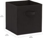Amazon Basics Collapsible Fabric Storage Cube/Organiser with Handles, Pack of 6, Solid Black, 26.6 x 26.6 x 27.9 cm - Image 5