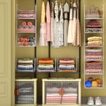 6 Tier Closet Hanging Organizer, Separable Hanging Closet Shelves with 4 Hangers & 5 Hooks, Freestanding Wire Storage Baskets for Clothing Sweaters Socks Handbags, Wardrobe Organization (31x30x152cm) - Image 2