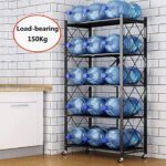 Rolling Cart Kitchen Trolley 5-Tier Shelf Rolling Utility Cart with Handle Adjustable Mobile Trolley Foldable Kitchen Storage Cart 220330 - Image 5