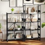 WORKPRO 5-Tier Folding Shelf, No-Assembly Metal Storage Rack with Wheels, 750 lbs Capacity (with Leveling Feet), Collapsible Shelving Unit for Kitchen, Pantry, Bathroom & Closet Organization - Image 2