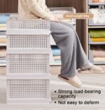 5 Pack Cabinet Organizer for Clothes Foldable Bathroom Cupboard Organizer Multifunction Clothes Storage Plastic Cabinet Storage Organizer for Wardrobe, Bathroom - Image 6