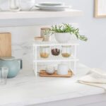 Amazon Basics Stackable Metal Kitchen Storage Shelves, Set of 2 - White - Image 7