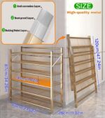 Foldable Shoe Rack 6-Tier Shoe Storage Organizer Cabinet, Narrow Shoes Shelf for Entryway Bedroom Closet, Space Saving Shoe Stand for Men & Women, Easy Assembly (Gold) - Image 2