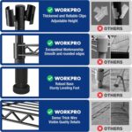 WORKPRO 5-Tier Storage Shelves, Metal Wire Shelving Unit, 44 cm W x 29 cm D x 131 cm H, 250 kg Load Capacity, Adjustable Shelf Rack for Kitchen Pantry Closet Garage - Image 8