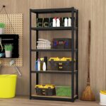 Beauenty Storage Shelves,Metal Shelves,Storage Rack 180cm, 5 Layers (80 KG Loading Capacity Per Shelf) Metal Storage Rack Height Adjustable Storage Shelves (Black, B) - Image 5