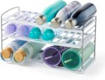 YouCopia UpSpace Water Bottle and Travel Mug Cabinet Organizer, 3-Shelf Wide Adjustable Storage Rack for Kitchen Cabinets, Holds Mugs, Tumblers and More