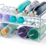 YouCopia UpSpace Water Bottle and Travel Mug Cabinet Organizer, 3-Shelf Wide Adjustable Storage Rack for Kitchen Cabinets, Holds Mugs, Tumblers and More