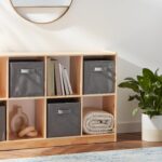 Amazon Basics Collapsible Fabric Storage Cube/Organiser with Handles, Pack of 6, Solid Grey, 26.6 x 26.6 x 27.9 cm - Image 5