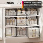 Sliding Shelf for Kitchen Cabinet, Storage Organizer, Kitchen Organizer Bathroom Organizer Sliding Basket, Spice Rack, Cabinet Organizer, Pull Out Storage for Kitchen Bathroom Cabinet or Pantry - Image 2