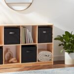 Amazon Basics Collapsible Fabric Storage Cube/Organiser with Handles, Pack of 6, Solid Black, 26.6 x 26.6 x 27.9 cm - Image 6