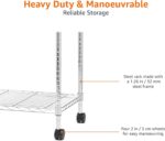 Amazon Basics Garment Rack with Top and Bottom Shelves, Chrome, 89 x 44 x 179 cm - Image 4