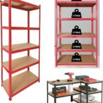 Heavy Duty 5 Tier Garage Shelving Unit with Adjustable Shelves Boltless Assembly 175kg Per Shelf Metal Storage Rack for Organization 150x70x30cm Ideal for Garage or Workshop Easy to Assemble