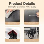 Heavy Duty Garage Shelves Adjustable Metal Storage Racks Boltless Design for Warehouse Workshop Office & Kitchen 3-Tier Black Shelving Unit (60x40x80cm) - Image 5