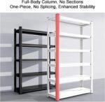 Heavy Duty Adjustable 5 Tier Metal Shelving Unit Boltless Assembly Storage Rack for Warehouse Basement Garage Office (130x40x183cm) - Image 4