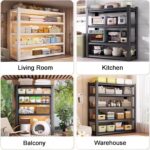 Garage Shelves Heavy Duty Storage Shelves, 6-Tier Adjustable Garage Shelving Units, Boltless Assembly, Metal Storage Rack For Warehouse Basement Pantry Office(130x40x198cm) - Image 4