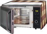 Stylista Microwave Oven Cover for Samsung 21 L Convection CE73JD-B/XTL Gingham Pattern Beige