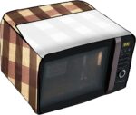 Stylista Microwave Oven Cover for Samsung 21 L Convection CE73JD-B/XTL Gingham Pattern Beige - Image 5