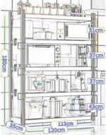Adjustable Stainless Steel Shelving Racks, Heavy Duty 5 Tier Shelving Unit for Home, Kitchen, Office, Garage, Restaurant and Warehouse (90 x 45 x 180 cm) - Image 2